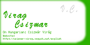 virag csizmar business card