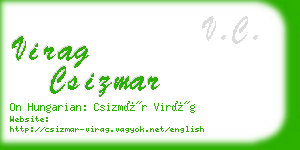 virag csizmar business card